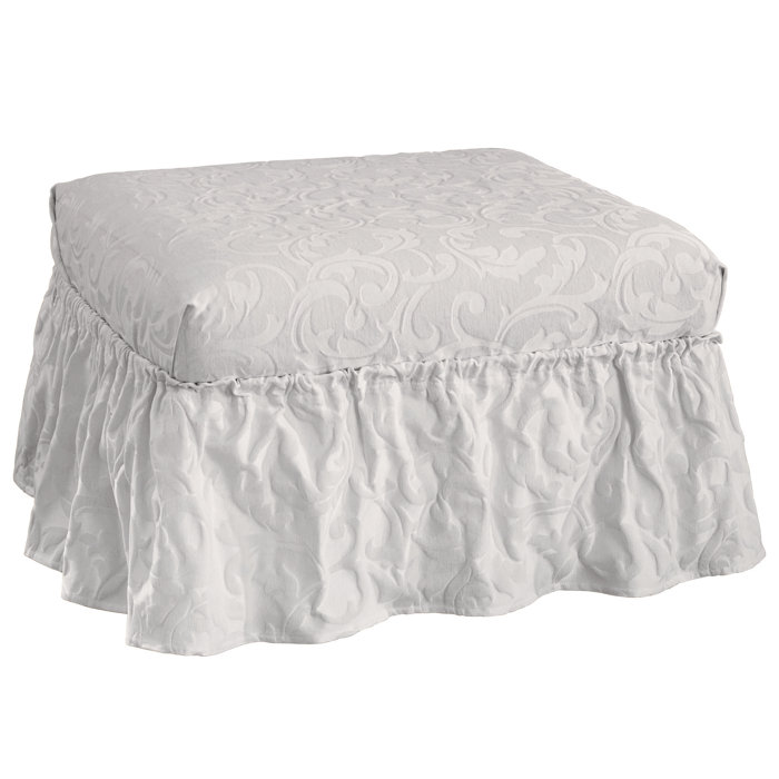 Sure Fit Matelasse Damask Ottoman Slipcover & Reviews Wayfair